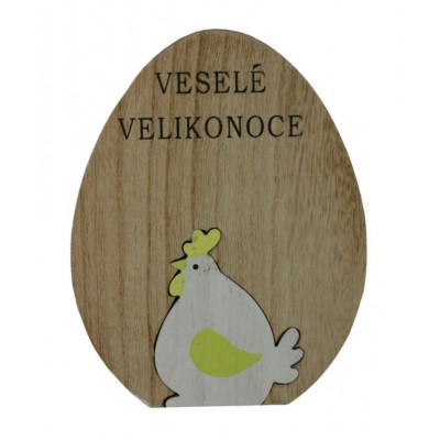 Dekorace- Zapichovátko- Vajíčko 10 + peří
