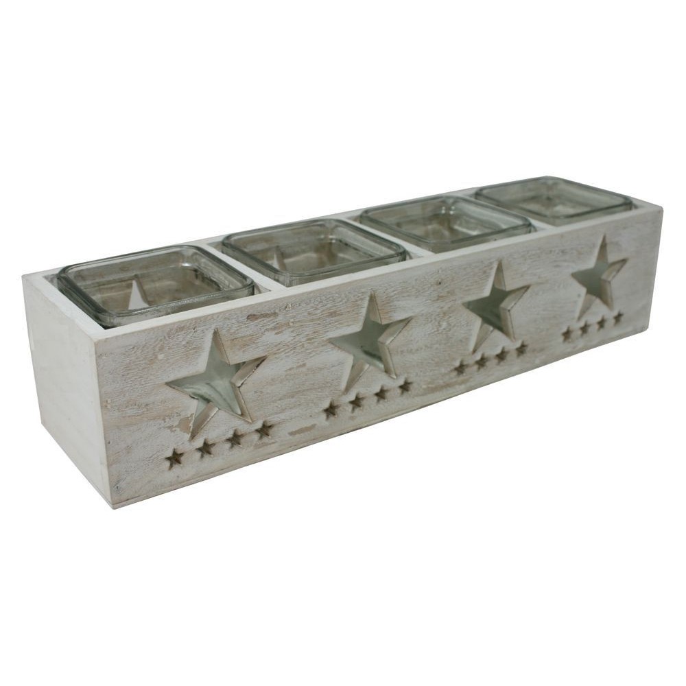 Svícen ratan bílý 15*11*10 cm Svícen ratan bílý 15*11*10 cm