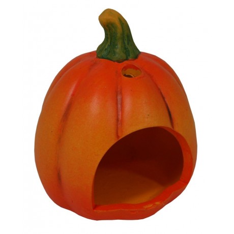 Dekorace svícen dýně v klobouku 14 cm