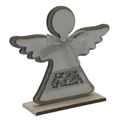 Dekorace anděl s hvězdou zlatý glitr 23 cm 2009252