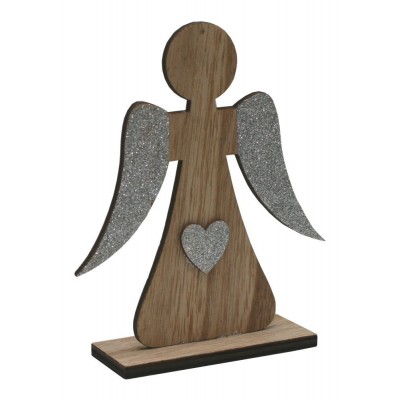 Dekorace anděl s hvězdou zlatý glitr 23 cm 2009252