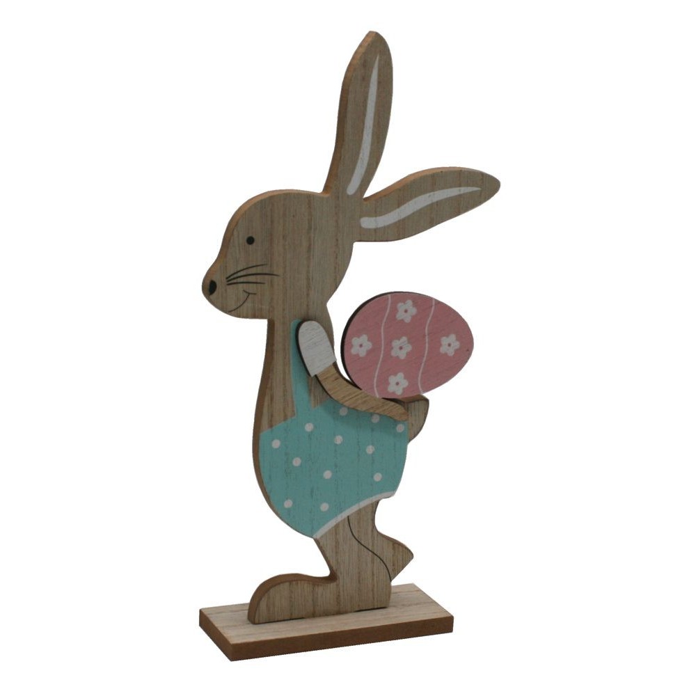 Zajíček dřevěný s vajíčkem mint 30cm 4000074 Zajíček dřevěný s vajíčkem mint 30cm 4000074