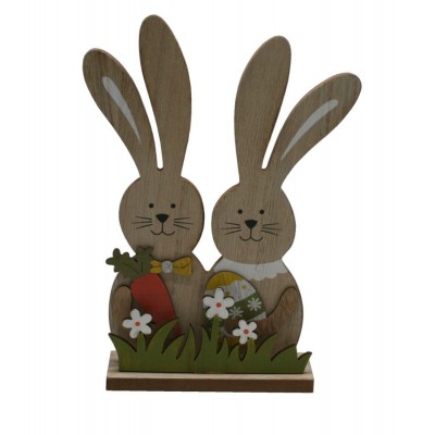 Zajíčkové duo dřevěné 24cm 4000076