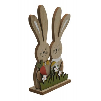 Zajíčkové duo dřevěné 24cm 4000076