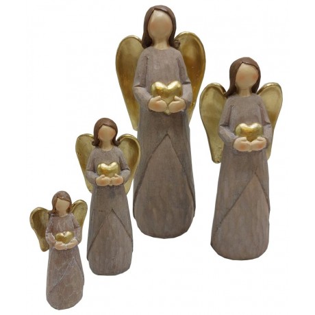 Keramický anděl se srdcem 15cm 3130050B