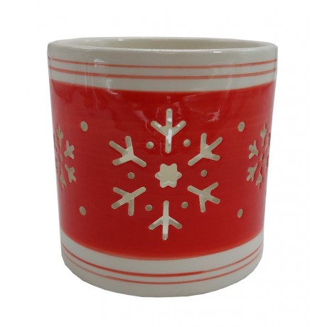 svícen porcelánový s vločkou 9305221