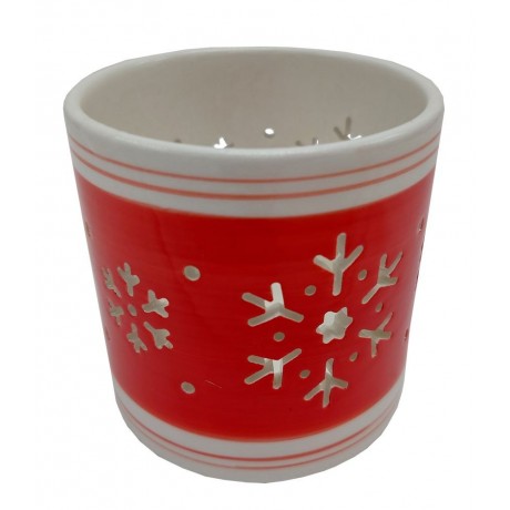 svícen porcelánový s vločkou 9305221