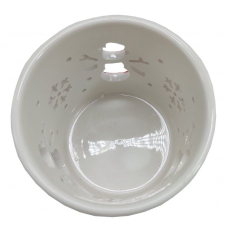 Svícen porcelánový se sněhulákem 9305222