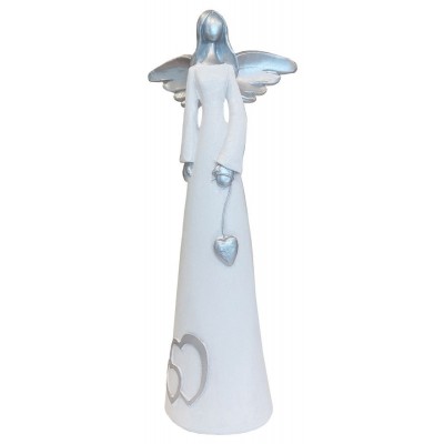 Anděl keramický srdce 35cm 3130040