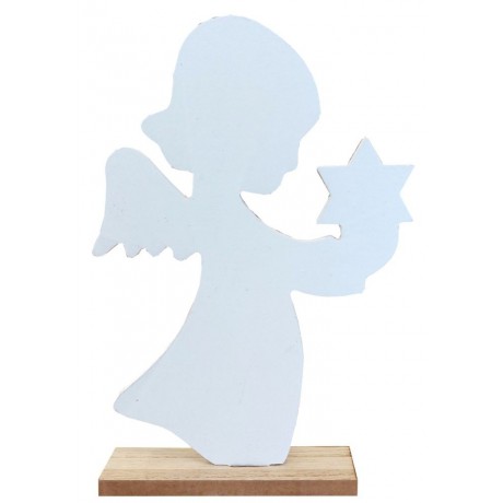 Dekorace anděl s hvězdou zlatý glitr 23 cm 2009252