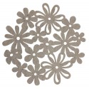Prostírání filcové květy taupe 33cm  1000801A