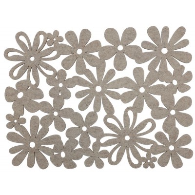 Prostírání filcové  květy taupe 40 * 30cm  1000801B