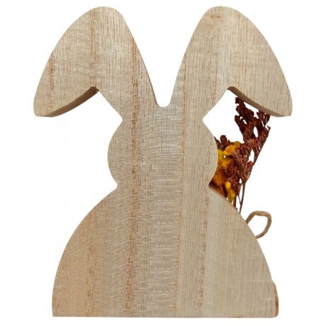 Zajíček s kytkou žlutý - 13cm 4000093