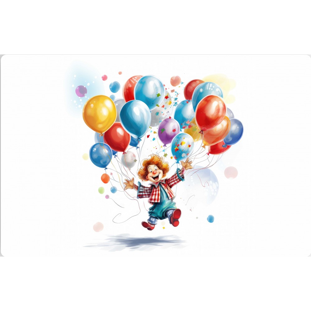 Prostírání plastové Klaun s balonky 1000682 Prostírání plastové Klaun s balonky 1000682