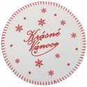 Prostírání filcové - Krásné Vánoce bílé 1000802C