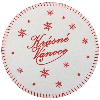 Prostírání filcové - Krásné Vánoce bílé 1000802C
