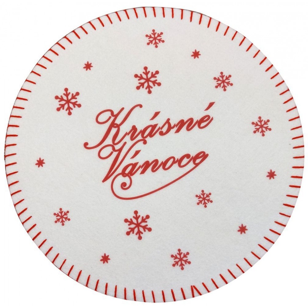 Prostírání filcové - Krásné Vánoce bílé 1000802C Prostírání filcové - Krásné Vánoce bílé 1000802C