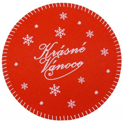 Prostírání filcové - Krásné Vánoce červené 1000802D