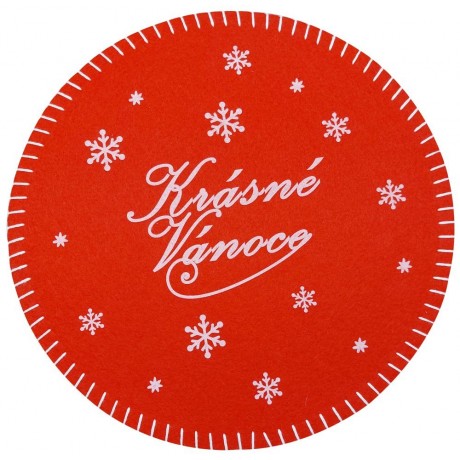 Prostírání filcové - Krásné Vánoce červené 1000802D