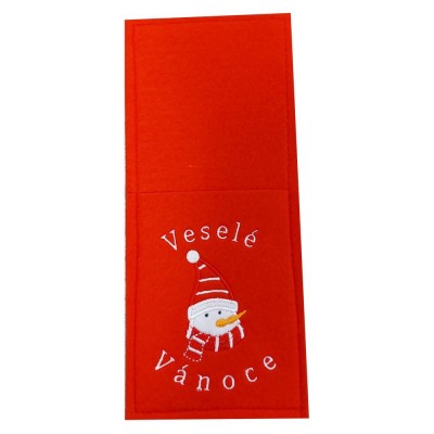 Kapsa na příbory filcová - Veselé Vánoce 2ks 1000805
