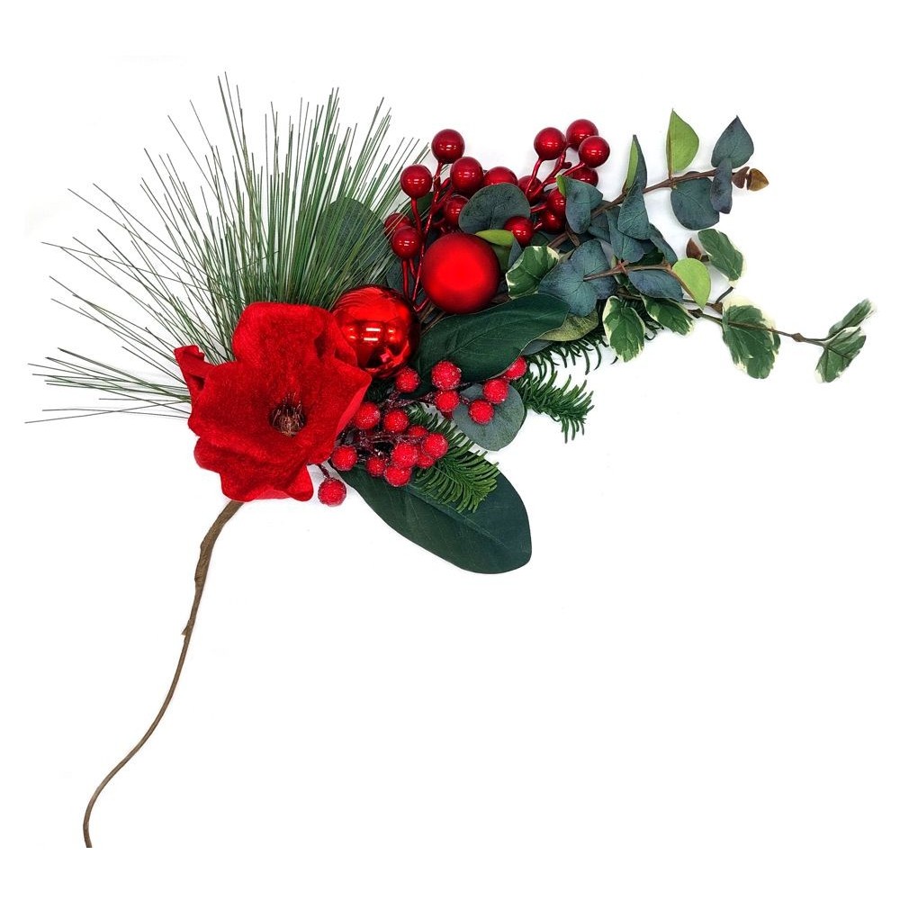 Větev červená květ 86cm 3000984 Větev červená květ 86cm 3000984