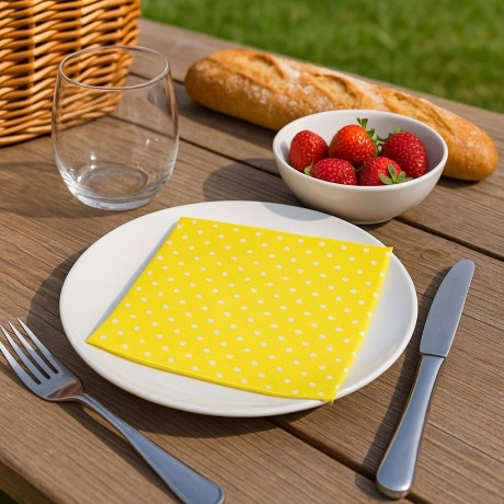 Ubrousky Žluté+puntík 3400372
