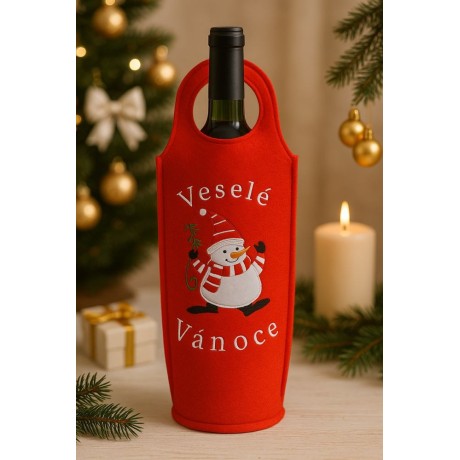 Taška na láhev filcová Veselé Vánoce 8647607