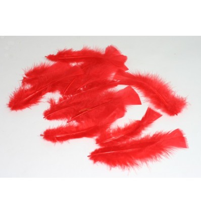 Dekorace  - Peříčka dekorační červená