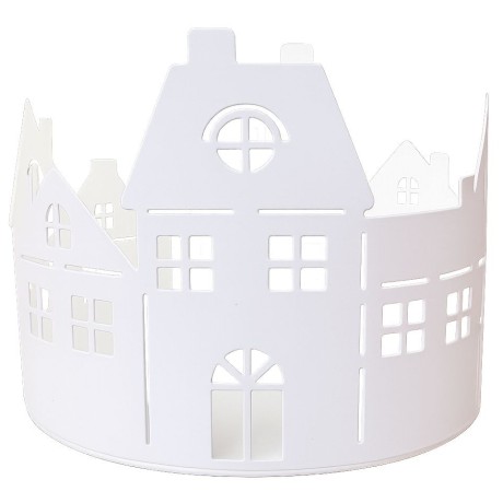 Svícen plechový domky průměr 11,5cm  9305105