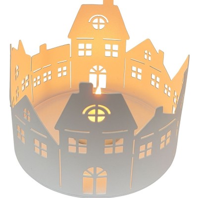 Svícen plechový domky průměr 11,5cm  9305105