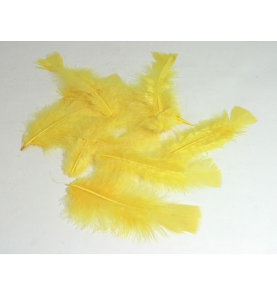 Dekorace  - Peříčka dekorační žlutá