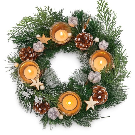 Adventní věnec s hvězdami 30cm 3001212C