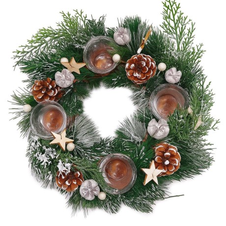 Adventní věnec s hvězdami 30cm 3001212C