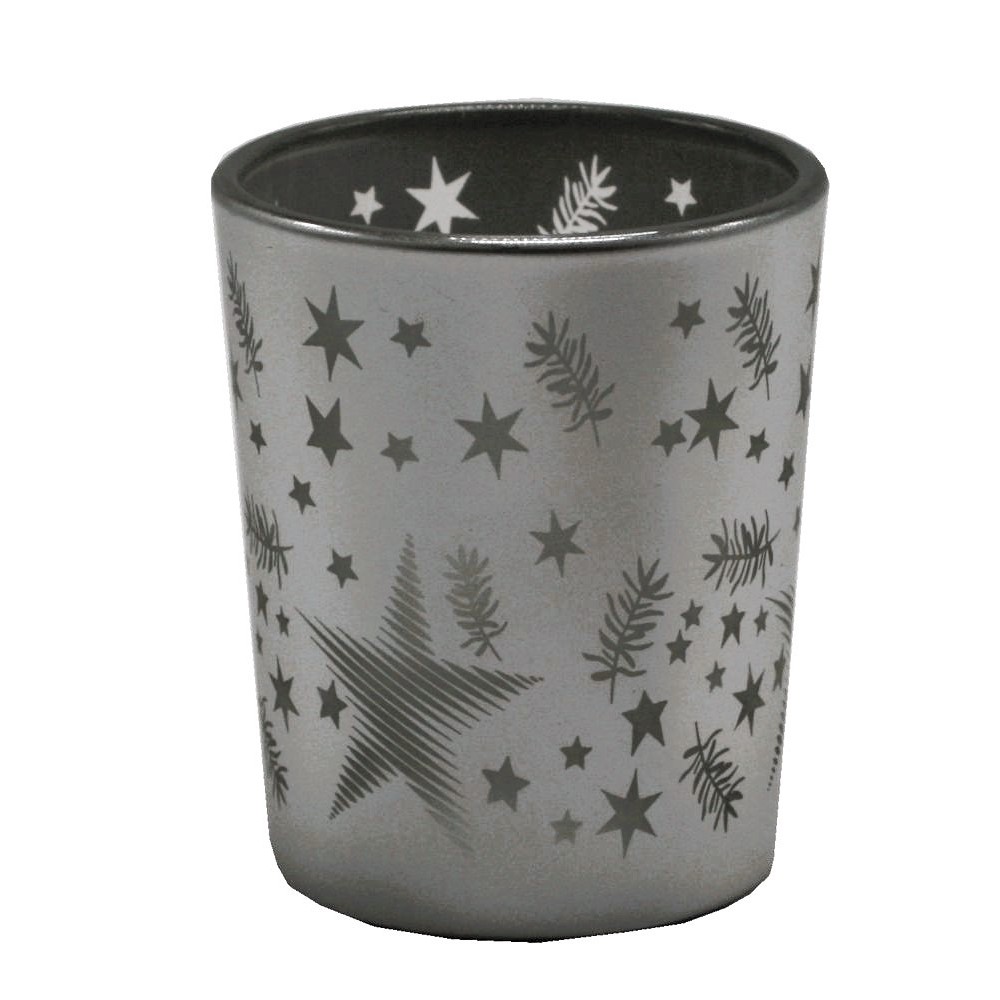 Svícen skleněný Vánoce L12,5*10cm 9306075 Svícen skleněný Vánoce L12,5*10cm 9306075