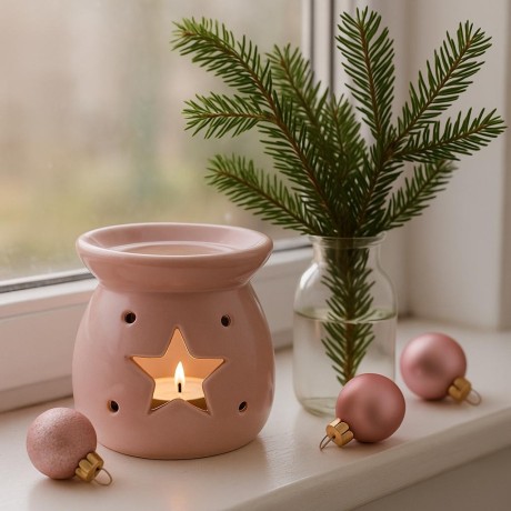 Aroma lampa růžová hvězda 10cm 9000350