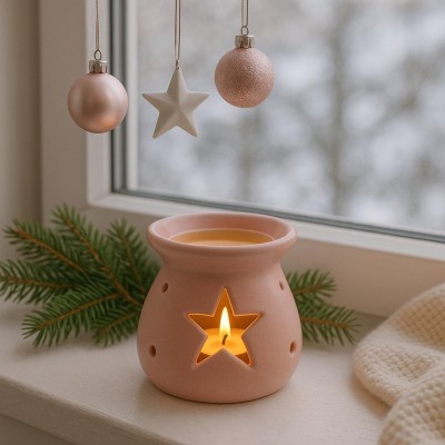 Aroma lampa růžová hvězda 8cm 9000316
