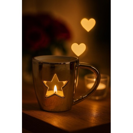 Goba Aroma lampa hrnek hvězda šedá