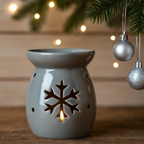 Aromalampa vysoká vločka šedá 13,5cm 9000352