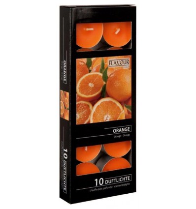 Svíčky vonné čajové 10 ks Pomeranč