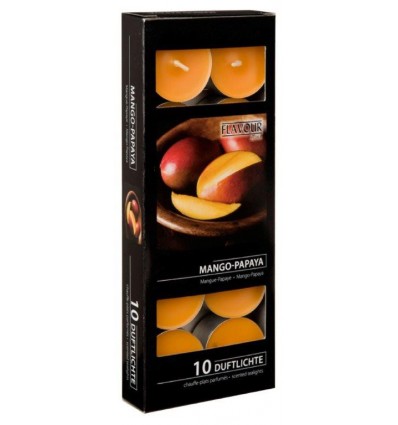 Svíčky vonné čajové 10 ks Mango-papaja