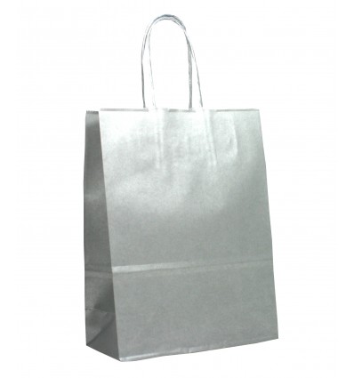 Dárková taška střední M - stříbrná
