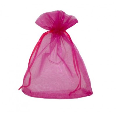 Dárkový sáček organzový 15 x 20 cm fuchsia