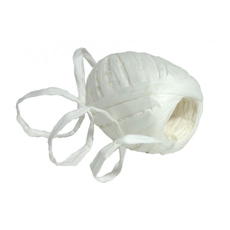 Papírová stuha vázací 30 m - Raffia bílá 01