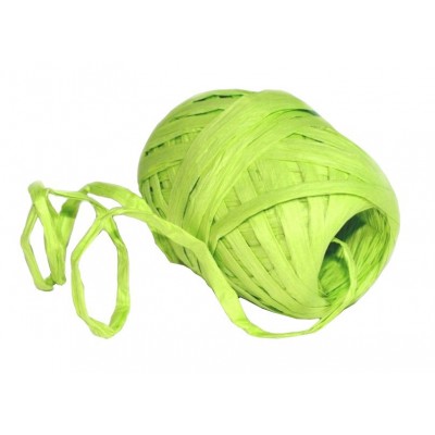 Papírová stuha vázací 30m - Raffia světle zelená 551
