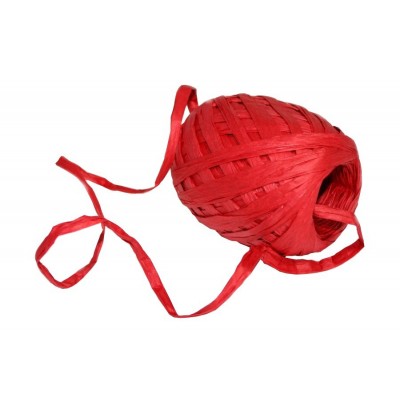 Papírová stuha vázací 30m - Raffia vínová 26