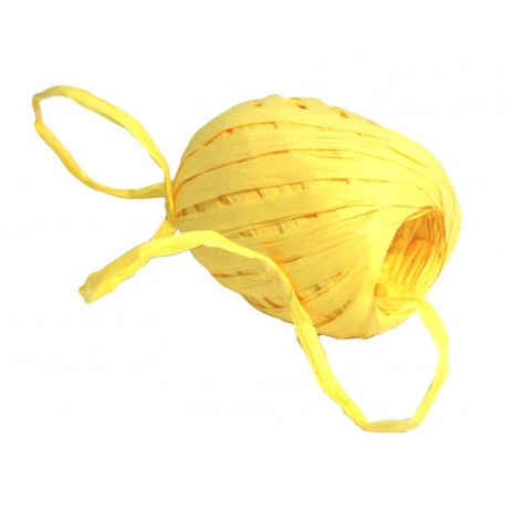 Papírová stuha vázací 30m - Raffia žlutá 10