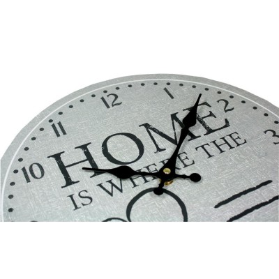 Nástěnné hodiny Home šedé 2000050