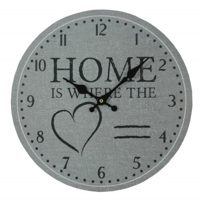 Nástěnné hodiny Home šedé 2000050