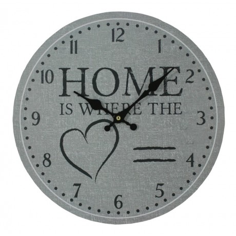 Nástěnné hodiny Home šedé 2000050